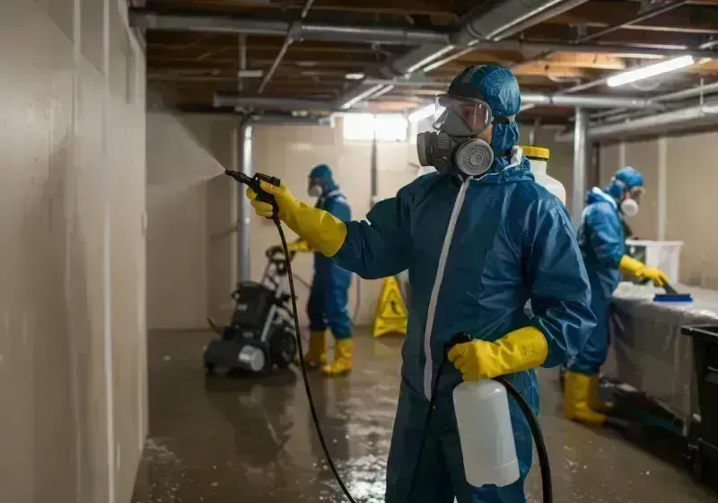 Basement Sanitization and Antimicrobial Treatment process in Deer Park, IL